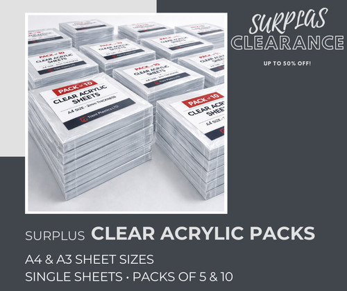 Clear acrylic surplus sheets - clear,