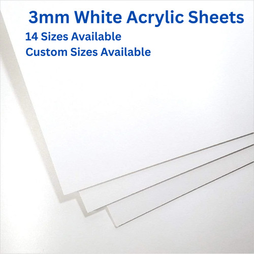 White perspex acrylic - white, sheet